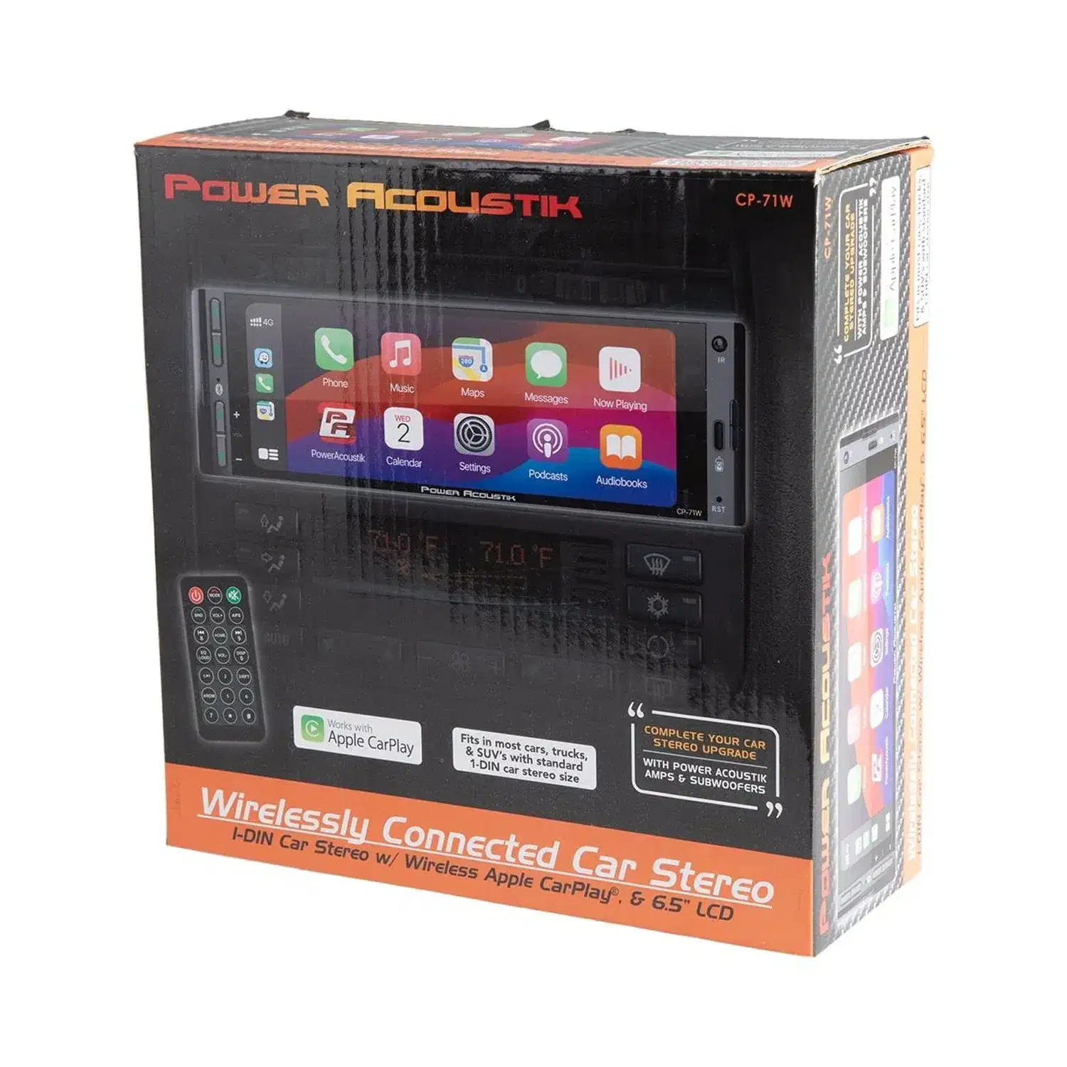 Power Acoustik CP-71W Single DIN Car Stereo with 6.5” Touchscreen, Wireless Apple CarPlay & Android Auto - Image 8