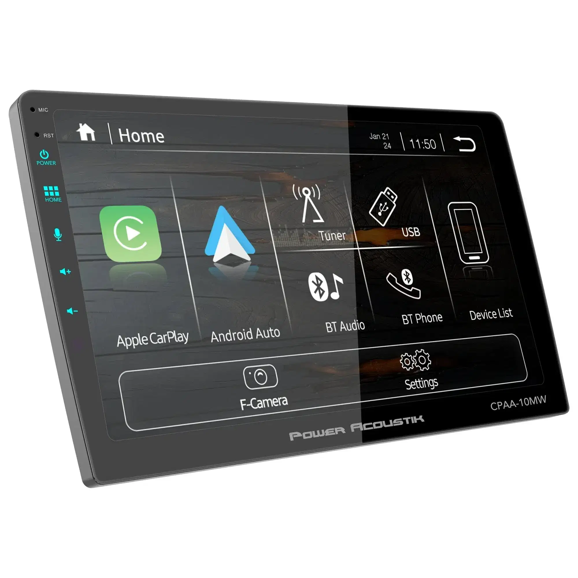 Power Acoustik CPAA‑10MW 10.6″ Floating Touchscreen Head Unit | Wireless CarPlay® & Android Auto™ | Mechless 2-DIN Stereo - Image 5
