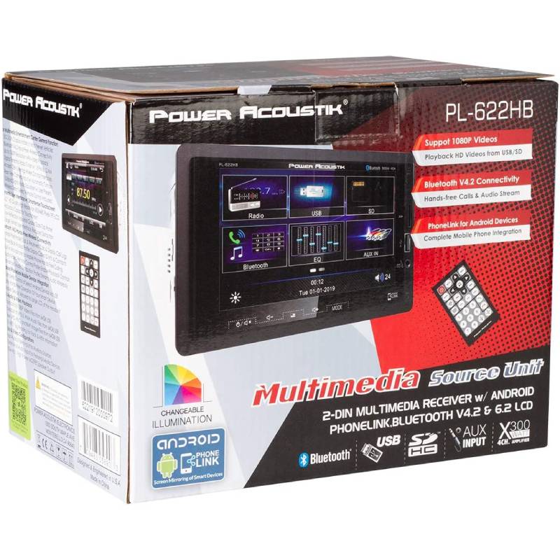 PL-622HB | Double DIN with 6.2-inch Capacitive Touchscreen, Digital Media Receiver with Bluetooth and Android PhoneLink - Image 5